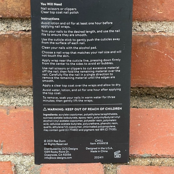 Rae Dunn 22 Nail Wrap Kit NWT - Picture 8 of 8